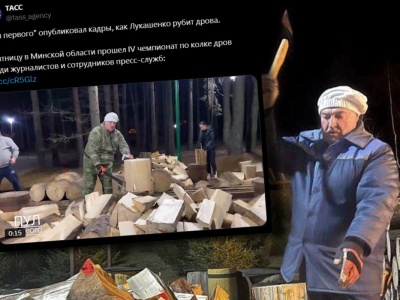 To nagranie obiegło sieć. Łukaszenka chwycił za siekierę. 