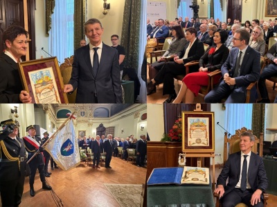 Andrzej Czerwiński z tytułem Honorowego Obywatela Miasta