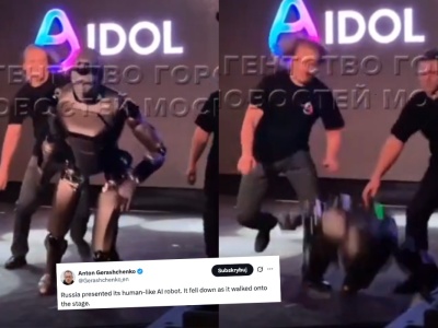 Rosja zaprezentowała robota z AI, który od razu zaliczył glebę