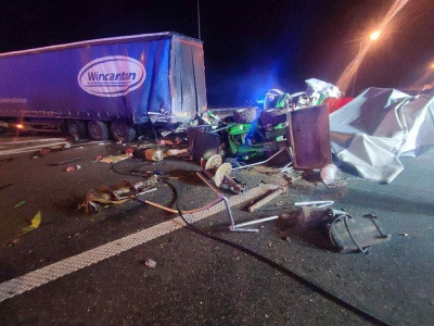 Wypadek na A1 z udziałem ciężarówki. Jest ofiara śmiertelna