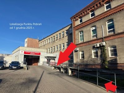 Ważna informacja dla Pacjentów Punktu Pobrań laboratorium Szpitala Pomnik Chrztu Polski! Zmiana lokalizacji od 1 grudnia