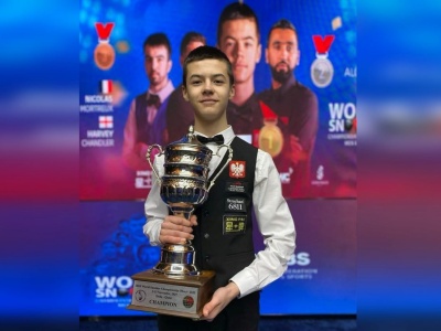Ogromny sukces 14-latka z Lublina. Michał Szubarczyk mistrzem świata w snookerze