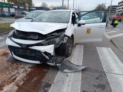 Wypadek na ul. Orkana w Lublinie. Dwie osoby poszkodowane, duże utrudnienia w ruchu