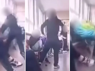 Zaatakowali kolegę na szkolnym korytarzu. Nagranie trafiło do internetu