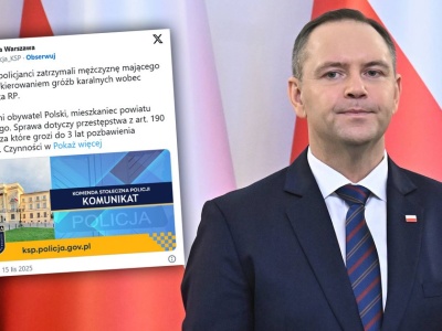 Groźby wobec prezydenta Nawrockiego. Policja zatrzymała jedną osobę