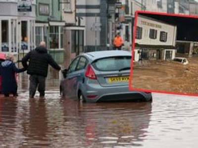 Miasto w Walii znalazło się pod wodą. Dramatyczne nagrania