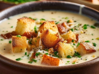 Zupa czosnkowa, inspirowana kuchnią góralską, z przepisu Karoliny Stolarskiej-Bigos