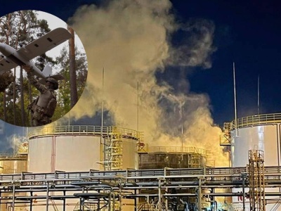 Ukraińskie drony zaatakowały rosyjską rafinerię. Wybuchł pożar, Rosjanie szacują straty