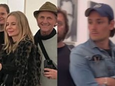 Magda Cielecka wybrała się na wystawę z Gelnerem i Chyrą. Takie relacje z obecnym facetem i eks to dopiero prawdziwa sztuka?