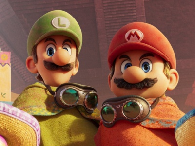 Plakat filmu Super Mario Galaxy przedstawia region z gry Super Mario Odyssey