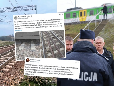 Premier potwierdza, że zniszczone tory kolejowe to akt dywersji