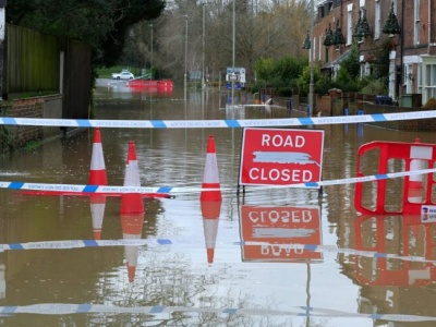 Powódź w Walii. Monmouth pod wodą
