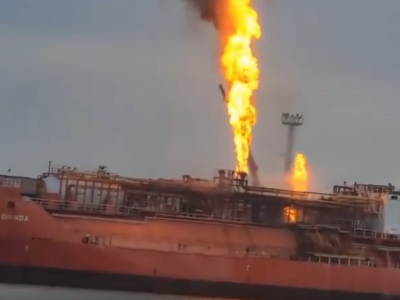 Rosyjski atak dronem na gazowiec w porcie Izmail. Ewakuacja w Rumunii