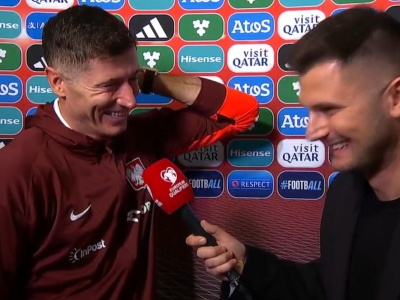 Lewandowski aż wybuchł śmiechem przed kamerami TVP. Nie wytrzymał