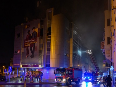 Nocny pożar w centrum Tarnowa