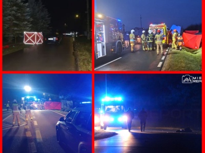 Czarny poniedziałek na drogach Mazowsza. Zginęły 4 osoby, w tym troje pieszych i kierowca