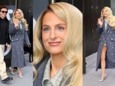 Szczuplejsza o 30 kg Meghan Trainor w ultrakrótkiej mini macha do fanów z mężem u boku (ZDJĘCIA)