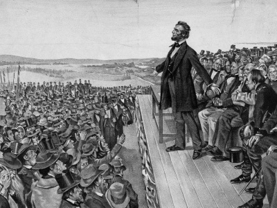19 listopada 1863 roku Abraham Lincoln wygłosił przemowę gettysburską
