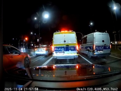 Policjanci z Olsztyna ścigali się na ul. Pstrowskiego?