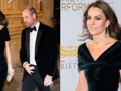 Elegancka Księżna Kate w towarzystwie księcia Williama zmierza na galę Royal Variety Performance (ZDJĘCIA)