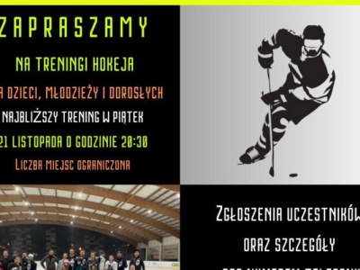 Kruki Częstochowa zapraszają na trening hokeja już w ten piątek!