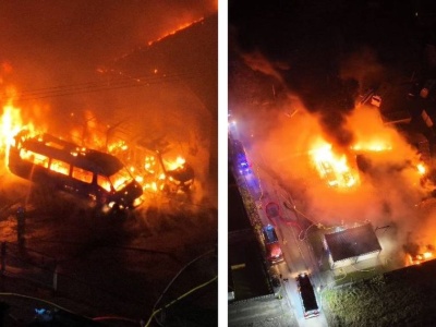 Potężny pożar pod Krakowem. W akcji 60 strażaków