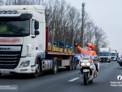 Policyjny helikopter nagrywał wyprzedzające ciężarówki – kosztowna akcja w Belgii