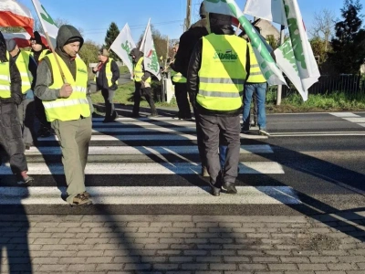 Protest rolników w w Zachodniopomorskiem. 