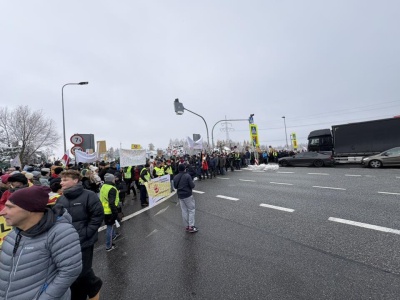Protest na zakopiance w Gaju. Policja apeluje do kierowców o korzystanie z objazdów (Galeria)