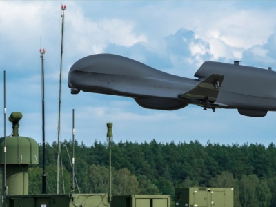 Wojskowy dron nad przesmykiem suwalskim. To była jedna z najdłuższych misji NATO