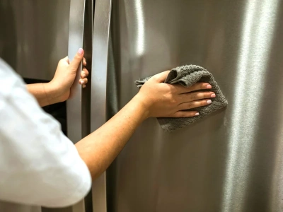 Wyciśnij na szmatkę i przetrzyj stal – lodówka, kuchenka i piekarnik lśnią jak nowe