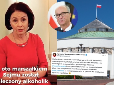 Posłanka PiS krytykuje zakaz alkoholu w restauracji sejmowej: 
