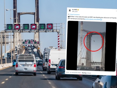 Toaleta spadła na ruchliwą drogę w Hiszpanii. Wylała się cała zawartość