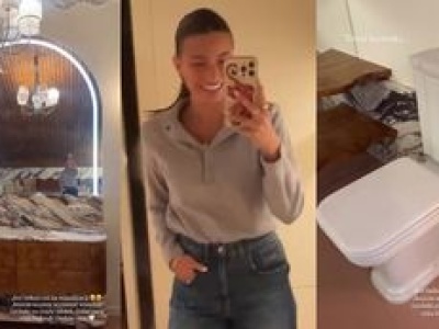 Julia Wieniawa PISZCZY na widok nowej garderoby i łazienki w leśnej chatce: 