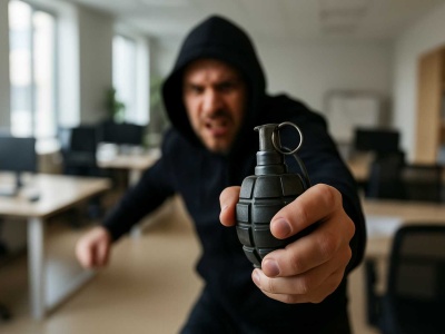 Próbował napaść na giełdę kryptowalut z atrapami granatów. Został zatrzymany