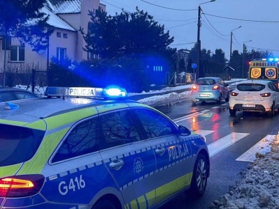 Potrącenie na przejściu dla pieszych. Kęty