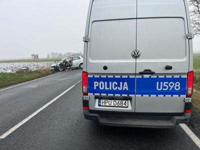 Wypadek koło restauracji. Droga krajowa była zablokowana (ZDJĘCIA)