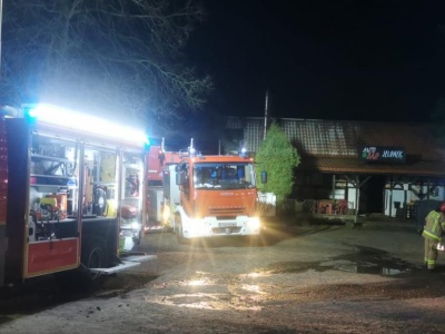 Pożar budynku gastronomicznego