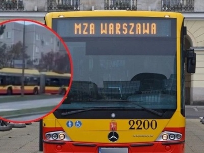 Kierowca autobusu pomylił trasę i wjechał na ścieżkę rowerową. Zaskakujące nagranie z Warszawy