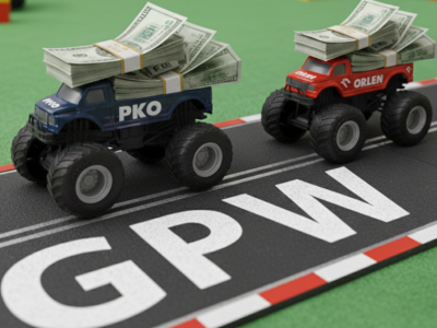 Zagranica wydaje więcej na akcje PKO BP niż Grupy Orlen. Największe obroty na GPW w 2025 r.