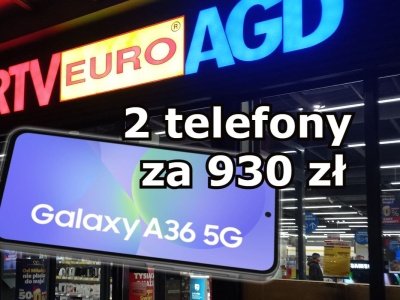 Samsung Galaxy A36 za 930 zł i drugi telefon gratis o wartości 849 zł w RTV Euro AGD
