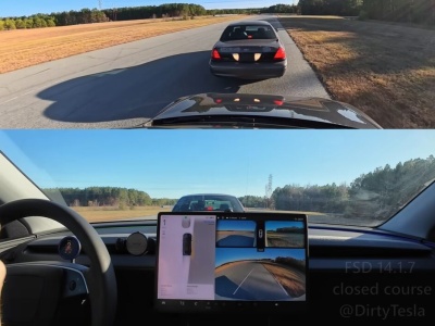 Tesla FSD kontra wariat na drodze . Szybkie reakcje, żadnego stresu, właściwie bez wpadek