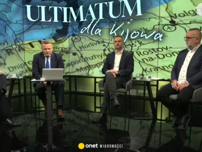 Emocje w studiu Onetu podczas debaty o Ukrainie. 