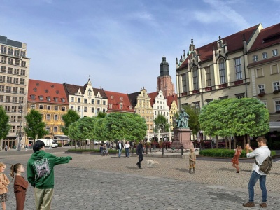 Wrocławski Rynek się zazieleni. W planach ponad 100 drzew oraz 2500 krzewów i bylin.