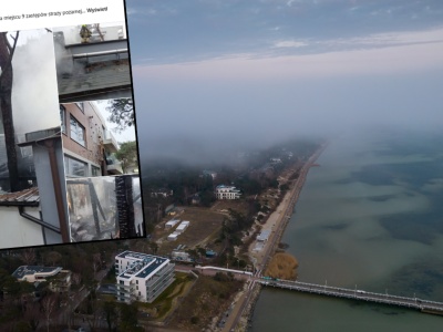 Pożar lokalu nad morzem. Ogień zagrażał budynkom obok