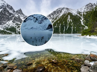 Zrobili sobie „lodowisko” nad Morskim Okiem. Turyści znów łamią zasady