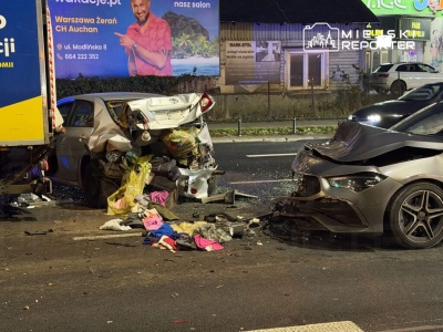 Pijany 26-latek bez uprawnień spowodował karambol na Białołęce