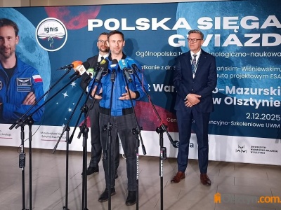 „Jest moda na naukę”. Olsztyn jednym z przystanków trasy polskiego astronauty, Sławosza Uznańskiego-Wiśniewskiego