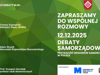 Już 12 grudnia toruńska dyskusja o przyszłości samorządowych regionów