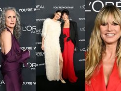 Gwiazdy błyszczą na imprezie L'Oreal Paris: Andie MacDowell, Kris i Kendall Jenner, Heidi Klum. Tym razem zabrakło Wieniawy... (ZDJĘCIA)